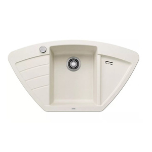 Zlewozmywak Blanco ZIA 9 E Silgranit delikatny biały zlew wpuszczany w blat 1,5-komorowy narożny korek automatyczny komfort i jakość zawarte w atrakcyjnej formie