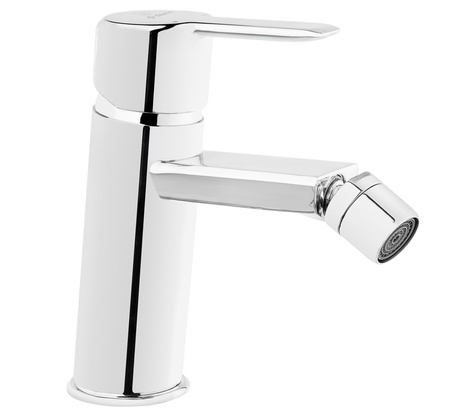 Bateria bidetowa Deante Arnika chromowana modny design bateria z ruchomą końcówką wylewki korpus wykonany z mosiądzu