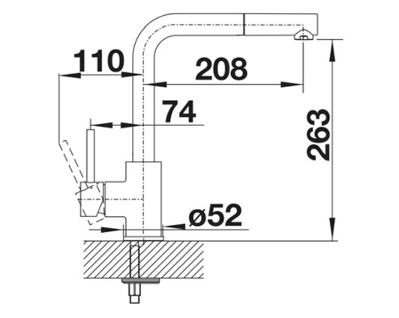 Bateria kuchenna Blanco Mila-S czarny mat bateria z praktyczną wyciąganą wylewką elegancki design minimalistyczne wykończenie