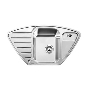 Zlewozmywak Blanco Lantos 9 E-IF stal szczotkowana zlew narożny 1,5-komorowy wpuszczany w blat korek automatyczny czystość formy w atrakcyjnej cenie