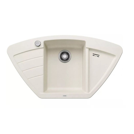 Zlewozmywak Blanco ZIA 9 E Silgranit delikatny biały zlew wpuszczany w blat 1,5-komorowy narożny korek automatyczny komfort i jakość zawarte w atrakcyjnej formie