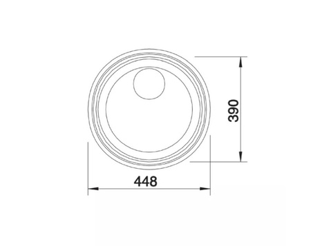 Zlewozmywak Blanco Rondosol-IF stal szczotkowana zlew jednokomorowy wpuszczany w blat okrągły zlewozmywak do każdej kuchni