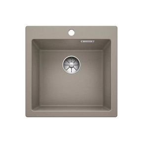 Zlewozmywak Blanco Pleon 5 Silgranit tartufo zlew wpuszczany w blat jednokomorowy z odpływem InFino o ponadczasowym eleganckim kształcie