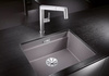 Zlewozmywak Blanco Etagon 500-U Silgranit czarny zlew podwieszany jednokomorowy z odpływem InFino i szynami ze stali szlachetnej