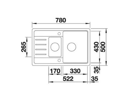 Zlewozmywak Blanco Legra 6 S Compact Silgranit antracyt zlew wpuszczany w blat 1,5-komorowy odwracalny klasyczny kształt połączony z nowoczesną funkcjonalnością