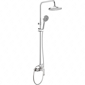 Deszczownica z baterią prysznicową Deante Corio chromowana regulowana wysokość deszczownicy słuchawka z systemem Anti-calc