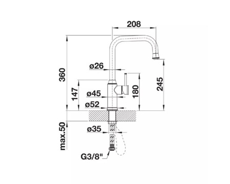 Bateria kuchenna Blanco Livia-S satin gold bateria z wyciąganą wylewką o nowoczesnym designie