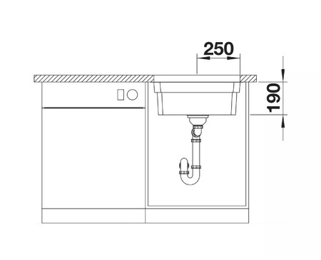 Zlewozmywak Blanco Etagon 500-U stal polerowana zlew podwieszany jednokomorowy z odpływem InFino stabilne stalowe szyny