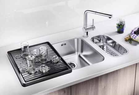 Zlewozmywak Blanco Supra 340-U stal szczotkowana zlew podwieszany jednokomorowy klasyczna linia