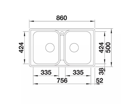 Zlewozmywak Blanco Lemis 8-IF stal szczotkowana zlew dwukomorowy montowany na równi z blatem o prostym kształcie i modnym wyglądzie
