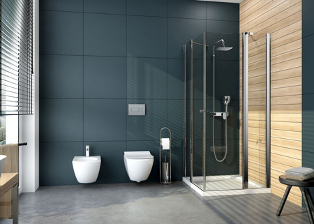 Miska WC wisząca ceramiczna Deante Anemon biała miska bezkołnierzowa ułatwiająca utrzymanie czystości i higieny deska wolnoopadająca