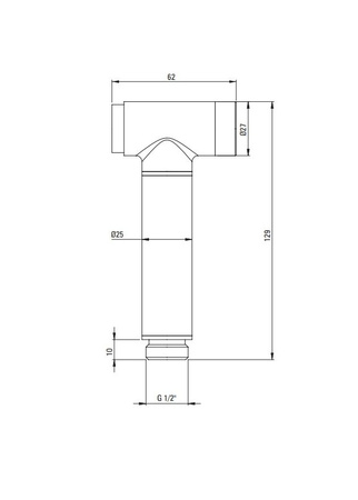 Bateria bidetowa podtynkowa ze słuchawką typu bidetta Deante Alpinia chrom lekki i subtelny design