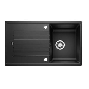 Zlewozmywak Blanco ZIA 45 SL Silgranit czarny zlew wpuszczany w blat jednokomorowy odwracalny korek automatyczny komfort i jakość w atrakcyjnej formie