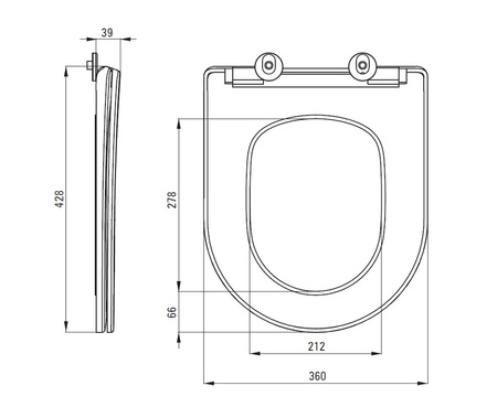 Miska WC wisząca ceramiczna Deante Jasmin biała miska bezkołnierzowa ułatwiająca utrzymanie czystości i higieny deska wolnoopadająca