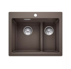 Zlewozmywak Blanco Pleon 6 Split Silgranit kawowy zlew wpuszczany w blat jednokomorowy z odpływem InFino o ponadczasowym eleganckim kształcie