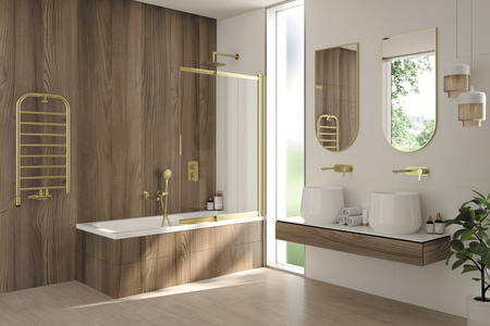 Umywalka nablatowa ceramiczna Deante Arnika biała okrągła wysoka umywalka wykonana z wytrzymałej ceramiki powłoka antybakteryjna