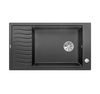 Zlewozmywak Blanco Elon XL 8 S Silgranit antracyt zlew wpuszczany w blat jednokomorowy z odpływem InFino odwracalny korek automatyczny kratka ociekowa przestronne rozwiązanie do niewielkich kuchni