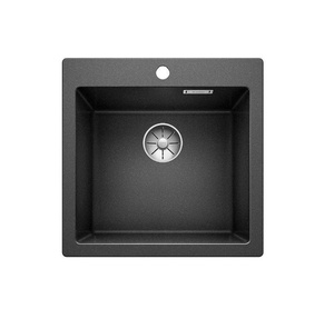 Zlewozmywak Blanco Pleon 5 Silgranit antracyt zlew wpuszczany w blat jednokomorowy z odpływem InFino o ponadczasowym eleganckim kształcie