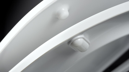 Miska WC wisząca ceramiczna Deante Jasmin biała miska bezkołnierzowa ułatwiająca utrzymanie czystości i higieny deska wolnoopadająca