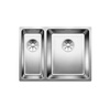 Zlewozmywak Blanco Andano 340/180-U stal polerowana zlew 1,5-komorowy podwieszany prawa o niepowtarzalnym designie