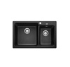 Zlewozmywak Blanco Naya 8 Silgranit antracyt zlew wpuszczany w blat dwukomorowy lewa wyważona i nowoczesna linia