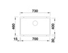 Zlewozmywak Blanco Subline 700-U Silgranit delikatny biały zlew jednokomorowy podwieszany ponadczasowy elegancki prosty kształt