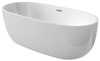 Wanna wolnostojąca owalna Deante Alpinia 170 cm biała wykonanie z trwałego materiału akrylowego syfon z korkiem click-clack