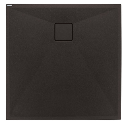 Brodzik granitowy kwadratowy Deante Correo 90x90 cm czarny odporny na uderzenia i wysoką temperaturę właściwości antypoślizgowe
