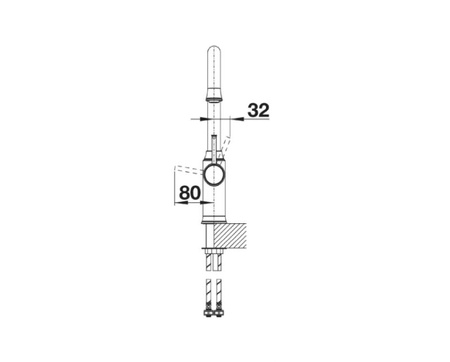 Bateria kuchenna Blanco Livia-S satin gold bateria z wyciąganą wylewką o nowoczesnym designie