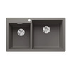 Zlewozmywak Blanco Pleon 9 Silgranit wulkaniczny szary prawa zlew wpuszczany w blat dwukomorowy z odpływem InFino o ponadczasowym eleganckim kształcie