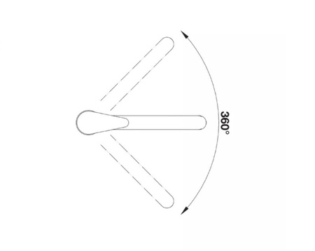 Bateria kuchenna Blanco Daras-F chromowana popularny kształt do montażu przy oknie dopasowana do małych zlewozmywaków