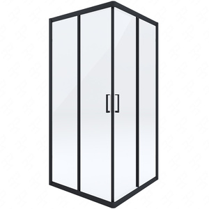 Kabina prysznicowa kwadratowa Deante Funkia 90x90 cm czarna stylowa kabina wytrzymałe szkło hartowane z powłoką hydrofobową