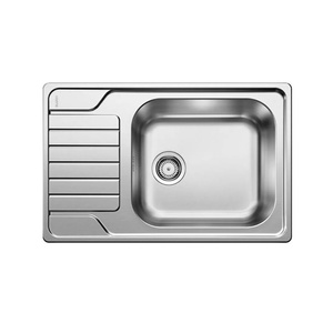 Zlewozmywak Blanco Dinas XL 6 S Compact stal szczotkowana zlew jednokomorowy odwracalny wpuszczany w blat klasyka o ponadczasowym wyglądzie
