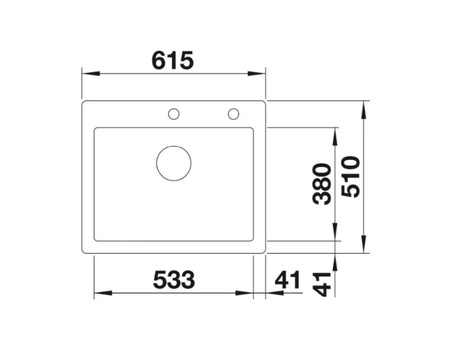 Zlewozmywak Blanco Palona 6 Ceramika PuraPlus czarny zlew wpuszczany w blat jednokomorowy odpływ InFino korek automatyczny nowoczesny klasyk z ceramiki