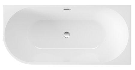Wanna narożna prawa Deante Silia 150 cm biała wanna wykonana z materiału akrylowego łatwy montaż syfon z korkiem click-clack