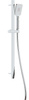Zestaw prysznicowy Deante Alpinia chromowany z drążkiem i słuchawką z systemem Anti-calc zestaw do baterii wannowej lub prysznicowej
