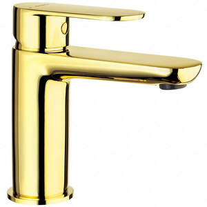 Bateria umywalkowa Deante Alpinia złota innowacyjna powłoka nanoszona metodą PVD aerator typu coin-slot