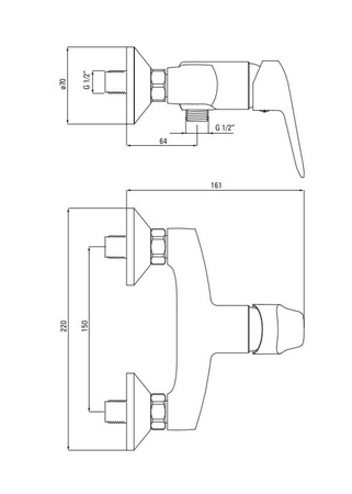 Bateria prysznicowa ścienna Deante Boro czarna innowacyjna wytrzymała i łatwa w czyszczeniu powłoka Nero