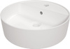 Umywalka nablatowa ceramiczna Deante Round biała okrągła umywalka z miejscem na baterię wykonana z wytrzymałej ceramiki powłoka antybakteryjna