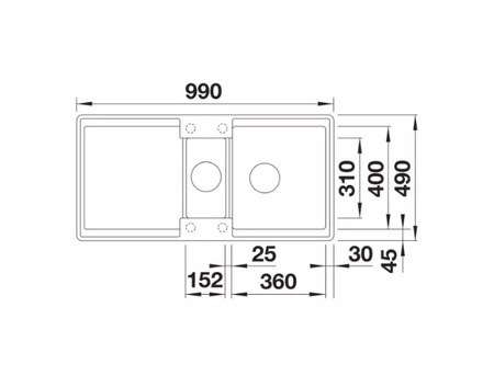 Zlewozmywak Blanco Adira 6 S-F Silgranit biały zlew wpuszczany w blat 1,5-komorowy z odpływem InFino odwracalny korek automatyczny mata stalowa składana