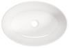 Umywalka nablatowa ceramiczna Deante Alpinia biała owalna umywalka wykonanana z wytrzymałej ceramiki powłoka antybakteryjna