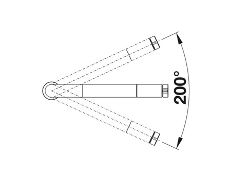 Bateria kuchenna Blanco Vonda chromowana stonowana bateria idealnie dopasowana do komór podwieszanych