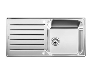Zlewozmywak Blanco Lantos XL 6 S-IF stal szczotkowana zlew jednokomorowy odwracalny wpuszczany w blat korek automatyczny