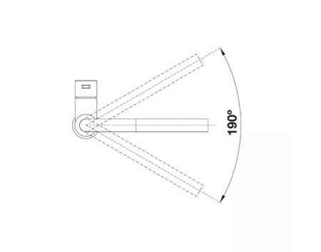 Bateria kuchenna Blanco Lanora-S stal szczotkowana nowoczesna bateria z wyciąganą wylewką o prostym wzornictwie pasującym do nowoczesnych kuchni
