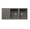 Zlewozmywak Blanco ZIA 8 S Silgranit wulkaniczny szary zlew wpuszczany w blat dwukomorowy odwracalny ponadczasowy oryginalny elegancki