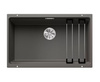 Zlewozmywak Blanco Etagon 700-U Silgranit wulkaniczny szary zlew podwieszany jednokomorowy z odpływem InFino szyny ze stali szlachetnej