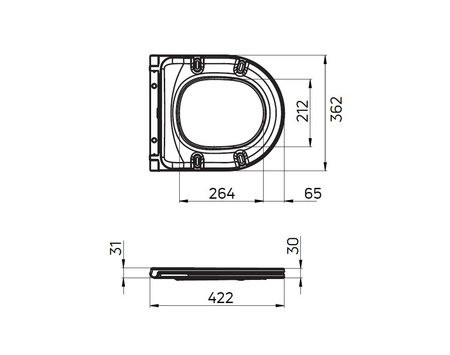 Miska WC kompakt ceramiczna Deante Jasmin biała miska bezkołnierzowa ułatwiająca utrzymanie czystości i higieny deska wolnoopadająca
