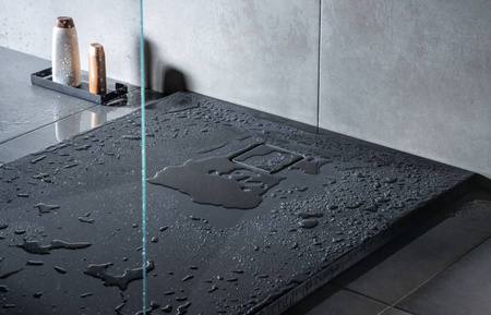 Brodzik granitowy prostokątny Deante Correo 120x90 cm czarny odporny na uderzenia i wysoką temperaturę właściwości antypoślizgowe