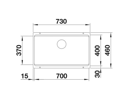 Zlewozmywak Blanco Etagon 700-U Silgranit delikatny biały zlew podwieszany jednokomorowy z odpływem InFino szyny ze stali szlachetnej