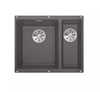 Zlewozmywak Blanco Subline 340/160-U Silgranit szarość skały lewa zlew podwieszany 1,5-komorowy z odpływem InFino o niezwykłym designie podwieszanej komory